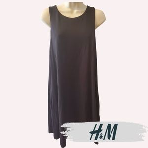 H&M Simple Black Summer A-Line Dress With Pockets